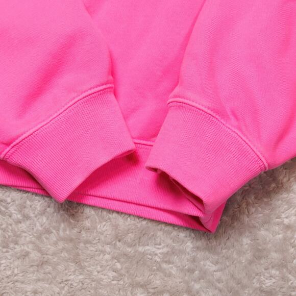 Gap Atomic Pink French Terry Oversized V Neck Sweatshirt Womens Size M NWOT - Picture 8 of 12